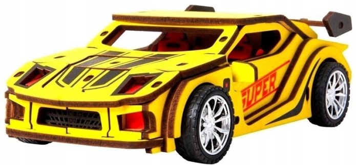 Drewniany model 3D sportowy samochód Robotime